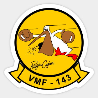 VMF 143 Ragin Cajun Sticker